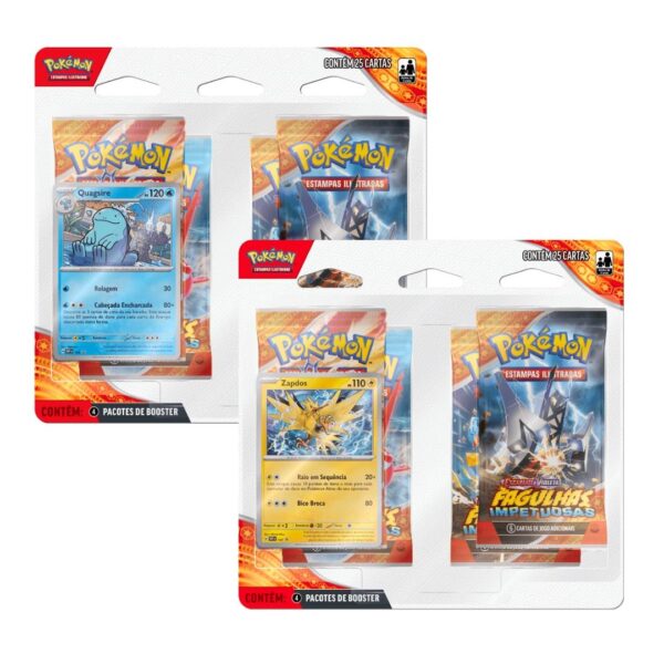 BLISTER QUADRUPLO POKÉMON TCG COPAG - QUAGSIRE E ZAPDOS