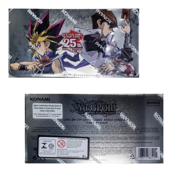 CARTA CARDS ORIGINAIS KONAMI YUGIOH LATA COLEÇÃO 25 ANOS DUELO ESPELHADO